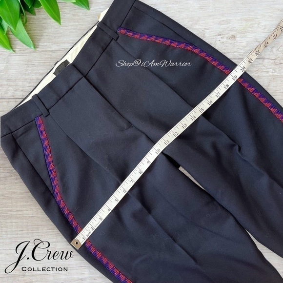 J.Crew Collection NWT beaded side stripe navy tuxedo ankle pant *shop@iamwarrior - Picture 9 of 13